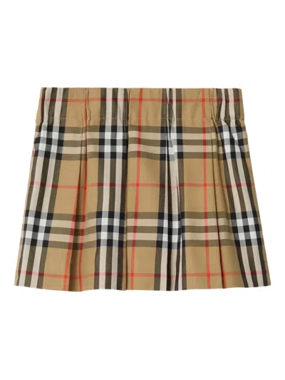 格纹褶饰半身裙