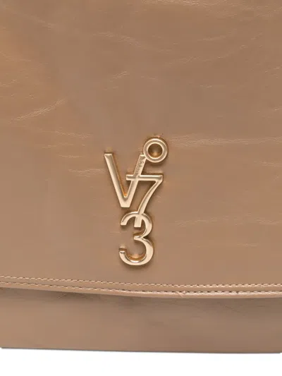 V73 Loouise Logo Chain Tote Bag In Brown