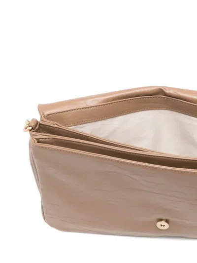 V73 Loouise Logo Chain Tote Bag In Brown