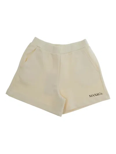 Max & Co Logo Shorts In Neutral