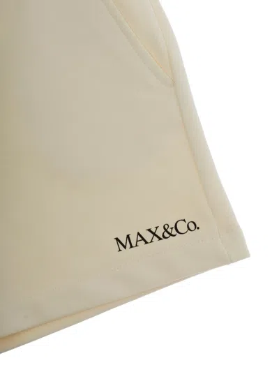Max & Co Logo Shorts In Neutral