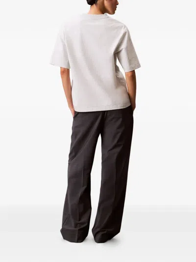 Calvin Klein Logo T-shirt In Gray