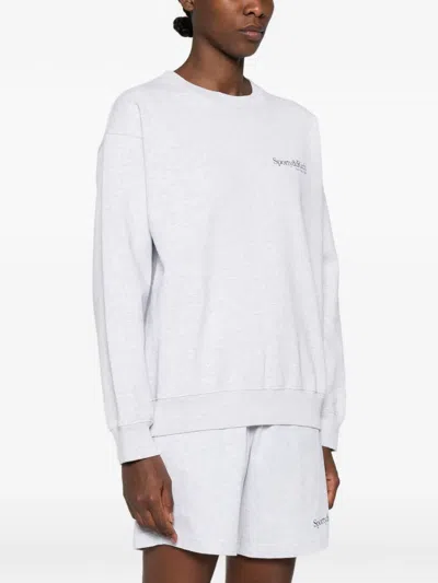 Sporty And Rich Long-sleeved Sweatshirt In Gray