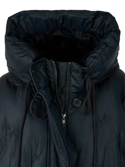 Studio Tomboy Embroidered Hooded Down Coat In Blue