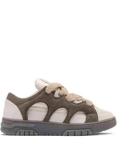 Santha Cutout Lace-up Trainers In Neutral
