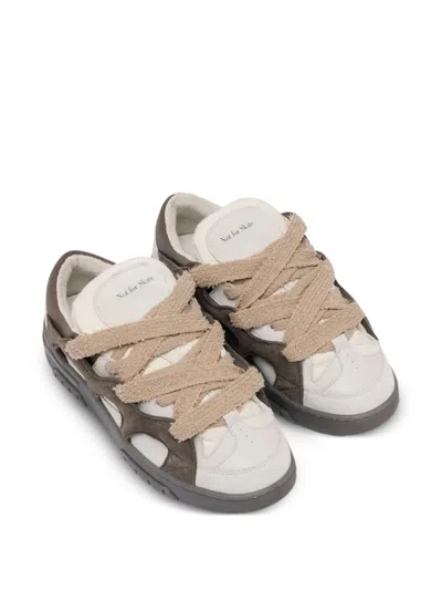 Santha Cutout Lace-up Trainers In Neutral