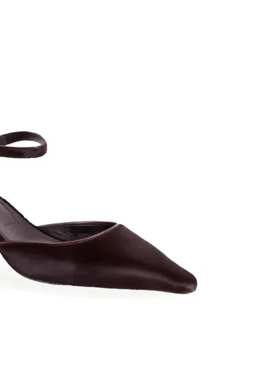 Aeyde 35mm Tillie Ankle Strap Pumps In Brown