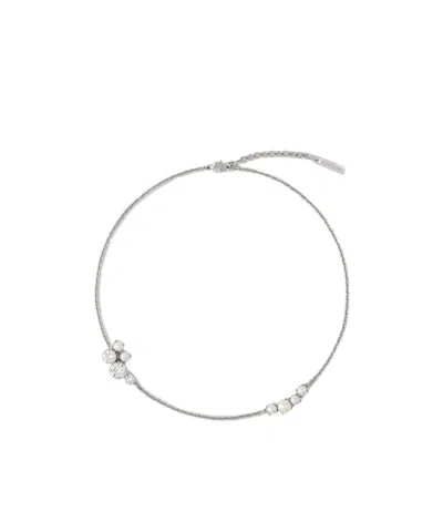 Givenchy Crystal Pearl Necklace In Metallic