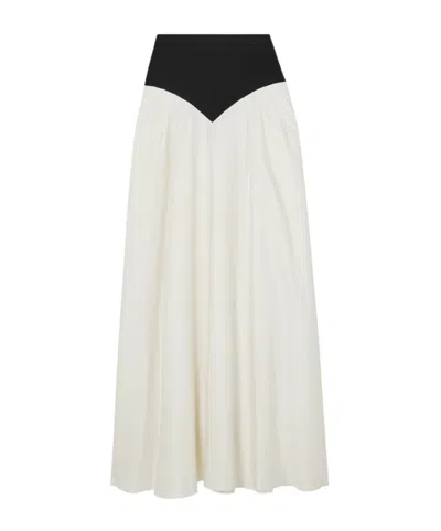 Gabriela Hearst Mel Midi Skirt In White