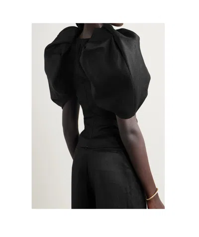 Gabriela Hearst Puff Sleeve Top In Black