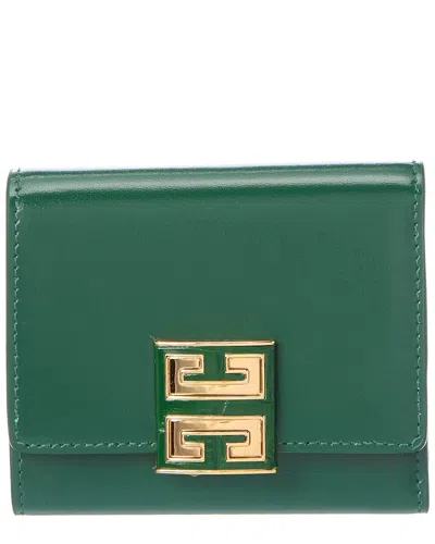 Givenchy 4g Leather Card Case In Green
