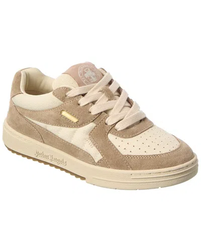 Palm Angels University Lt Canvas & Suede Sneaker In Neutral