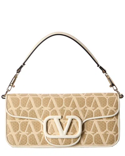 Valentino Vlogo Loco Woven & Leather Shoulder Bag In Multi