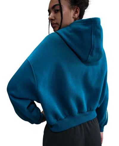 Nike Sportswear Club Fleece Big Kids' (girls') Boxy Hoodie In Blue