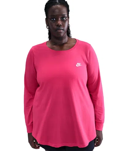 Nike Plus Size Sportswear Club Long-sleeve T-shirt