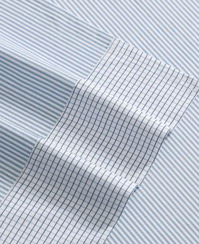 Tommy Hilfiger Cass Park Mix Check Stripe Contrast Hem 200-thread Count Cotton 3-pc. Sheet Set, Twin Xl