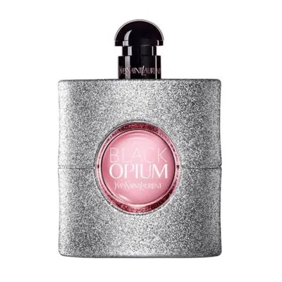 Saint Laurent Yves  Ladies Black Opium Glitter Edp Spray 3 oz (tester) Fragrances 000911690903 In Transparent
