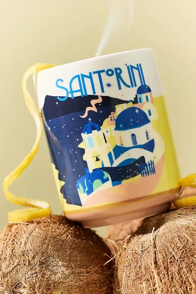 Daniella Manini X Anthropologie Santorini Fresh Salted Coconut & Blossom Ceramic Boxed Candle In White