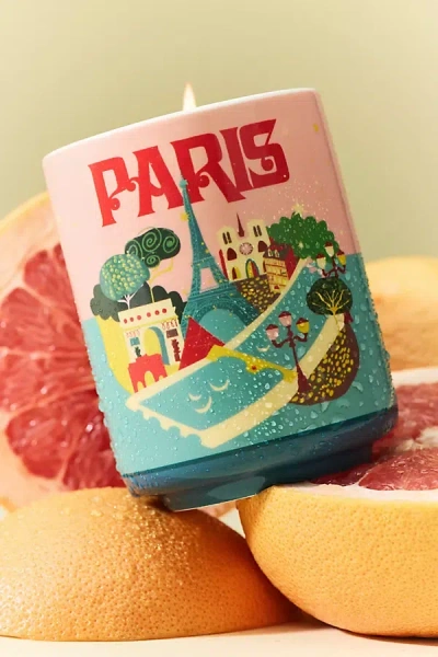 Daniella Manini X Anthropologie Paris Fruity Grapefruit Spritz Ceramic Boxed Candle In Pink