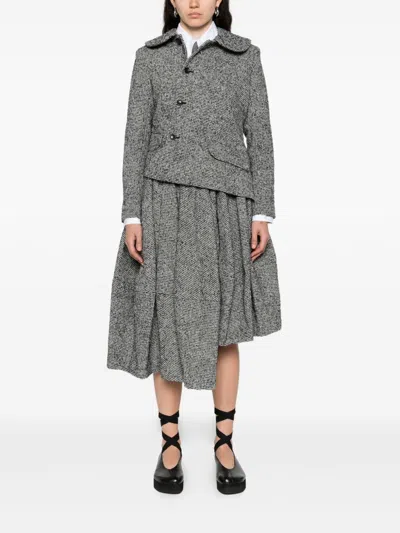 Comme Des Garçons Burberry Black Polyester Down Jacket In Blue