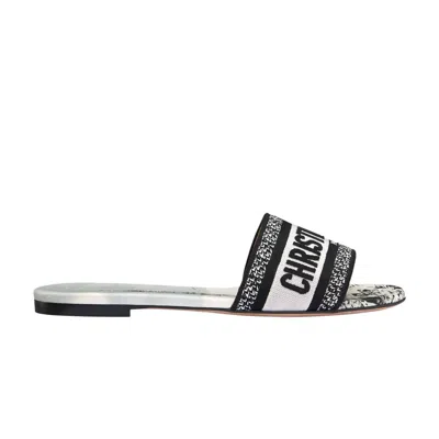 Pre-owned Dior Wmns Dway Slide 'plan De Paris Motif - White Black' | Women's Size 35.5