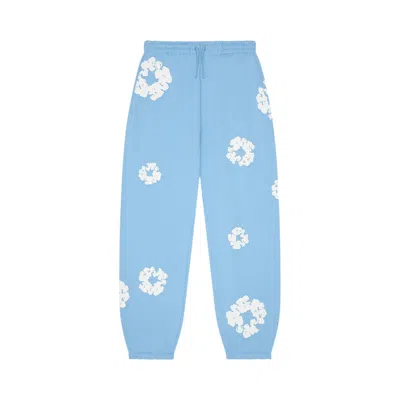 Pre-owned Denim Tears Cotton Wreath Sweatpants 'light Blue' | Men's Size S