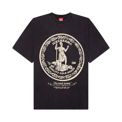 Pre-owned Icecream Seal Oversize Short-sleeve Knit 'charcoal Art' | Grey | Men's Size S In Gray