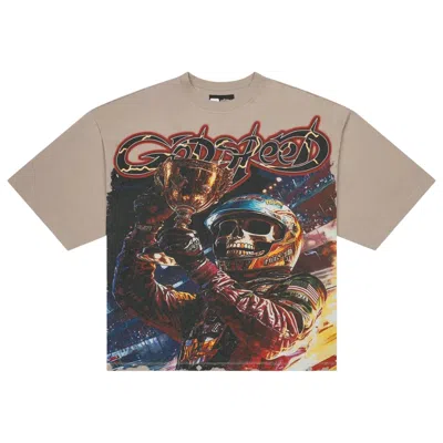 Pre-owned Godspeed Podium Dreams Tee 'stone' | Grey | Men's Size M In Gray