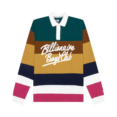 Pre-owned Billionaire Boys Club Rugby Jersey Long-sleeve Knit 'rain Forest' | Green | Men's Size Xxl