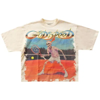 Pre-owned Godspeed Top Spin Tee 'bone' | Cream | Men's Size M In White