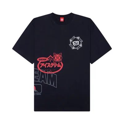 Pre-owned Icecream Overlay Oversize Short-sleeve Knit 'charcoal Art' | Grey | Men's Size Xl In Gray