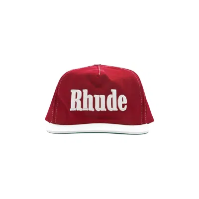 Pre-owned Rhude Contrast Logo Hat 'red/white' | Men's Size Onesize