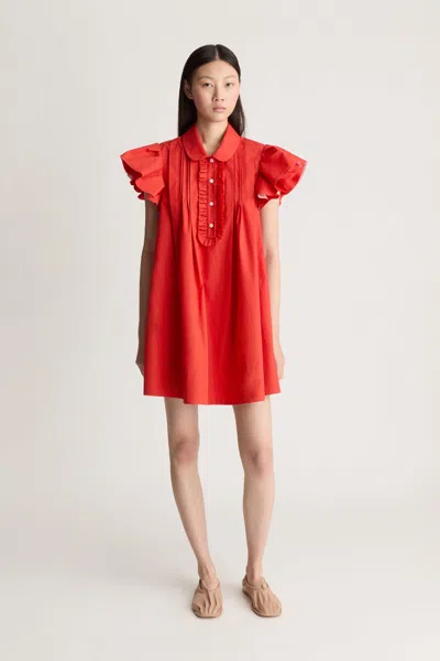 Lee Mathews Charlotte Mini Dress In Red