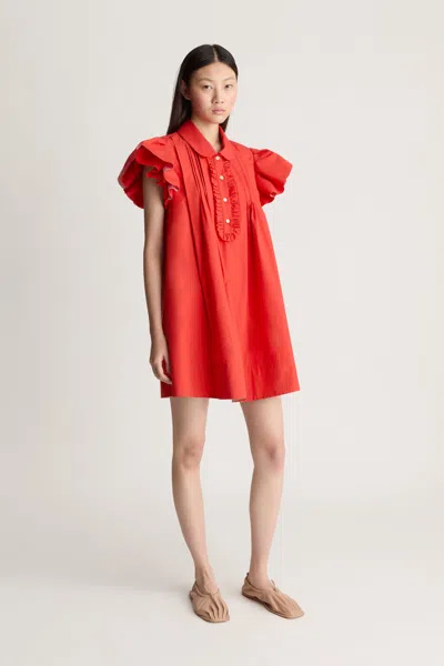 Lee Mathews Charlotte Mini Dress In Red