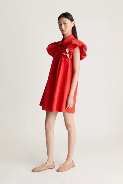 Lee Mathews Charlotte Mini Dress In Red