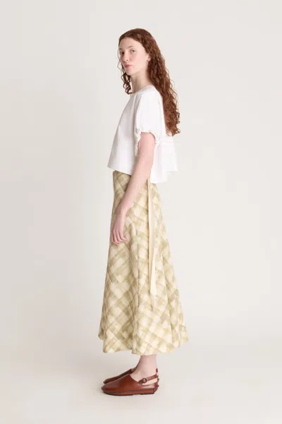 Lee Mathews Nina Bias Skirt In Gray