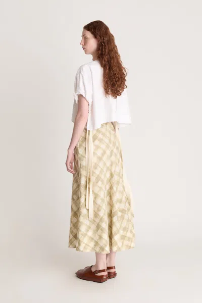 Lee Mathews Nina Bias Skirt In Gray