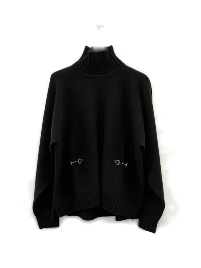 Gucci L/s Hg/nk Top Ws/wo Plain Stit In Black