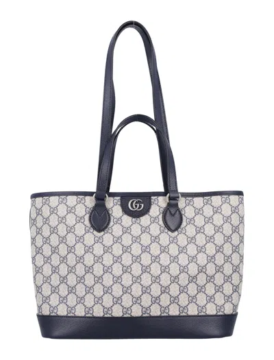 Gucci Ophidia Medium Tote Bag In Blue