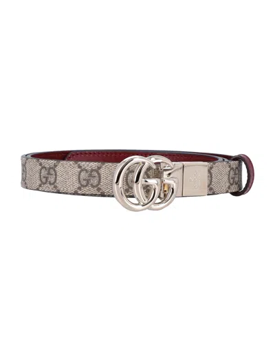Gucci Reversible Gg Marmont Thin Belt