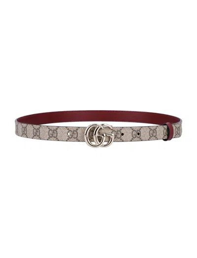 Gucci Reversible Gg Marmont Thin Belt