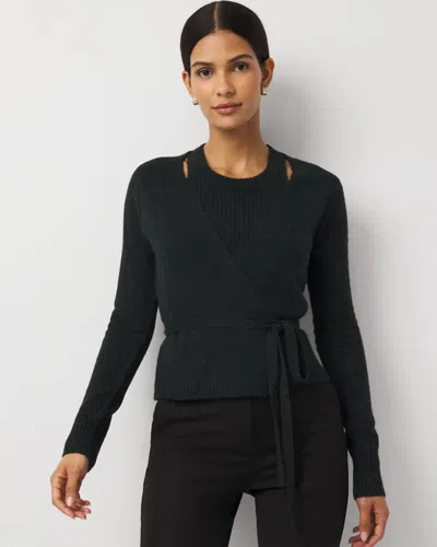 White House Black Market Two-in-one Tank Cardigan Top