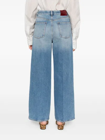 Gucci Wide Leg Jeans In Multi