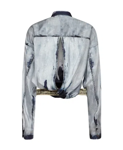 Diesel Long-sleeve Denim Shirt In Blue