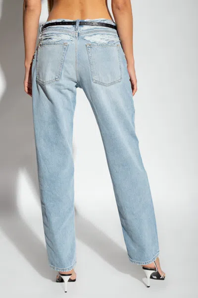 Diesel Mid-rise Ripped-detail Jeans In Blue