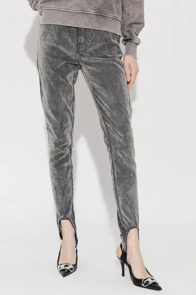 Diesel Slandy Stirrup Skinny Jeans In Gray