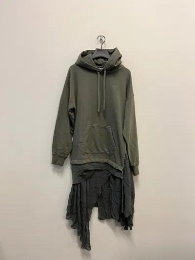 Diesel Drawstring Hooded Dress In Green