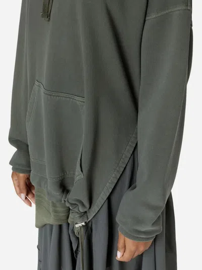 Diesel Drawstring Hooded Dress In Green