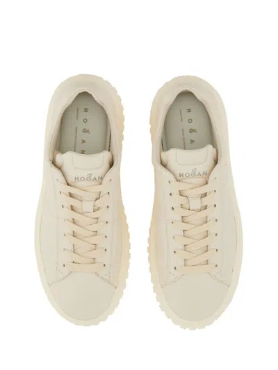 Hogan Lace Up Sneakers In Neutral