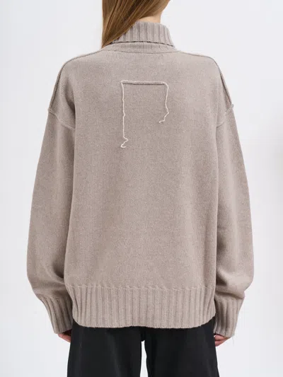 Isabel Benenato Eco-cashmere High Neck Sweater In Gray